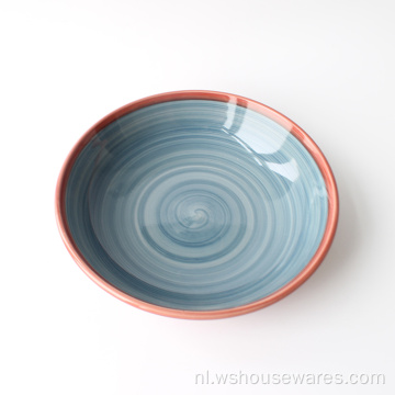 Ocean Color Glazed Stoneware reliëf keramische platen sets